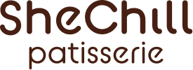 SheChill patisserie wordmark in black